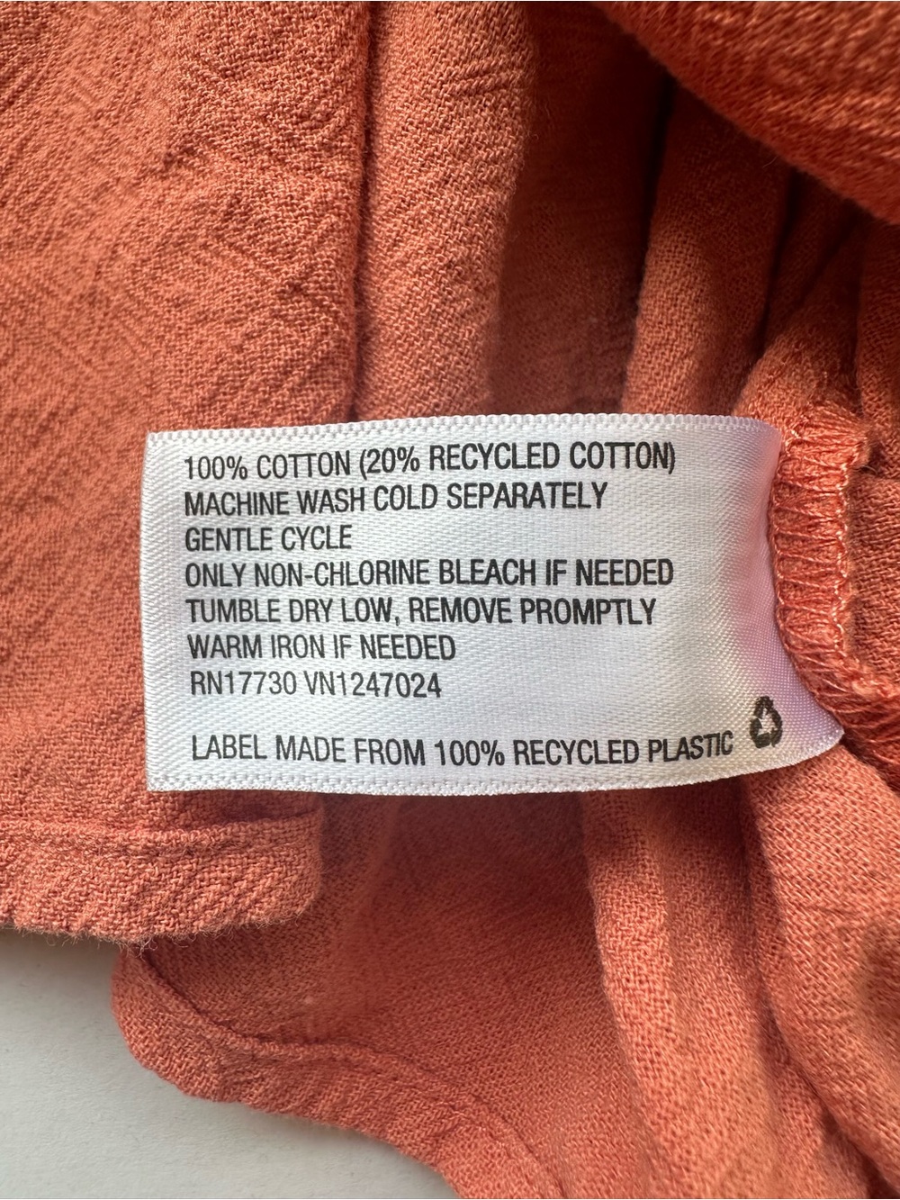 100% Cotton Universal Thread Rust Button-Front Ruffle Midi Dress XL - Picture 8 of 8